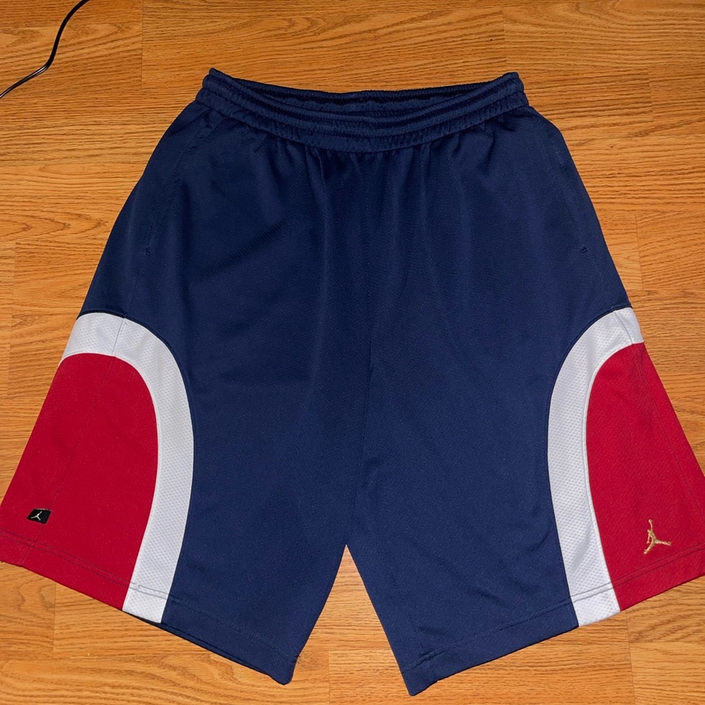 Vintage Nike Air Jordan Basketball Shorts XL Navy Red White